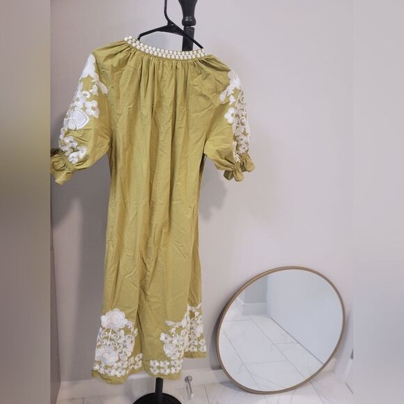 JULIA AMORY Sz XS Embroidered Dress - Picture 5 of 8